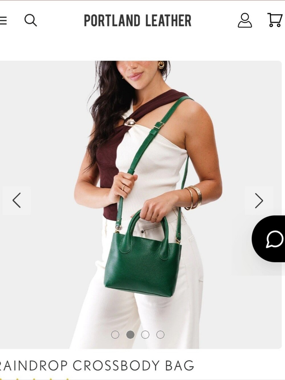 New Portland Leather Goods Small Raindrop Top Handle Bacalar Crossbody